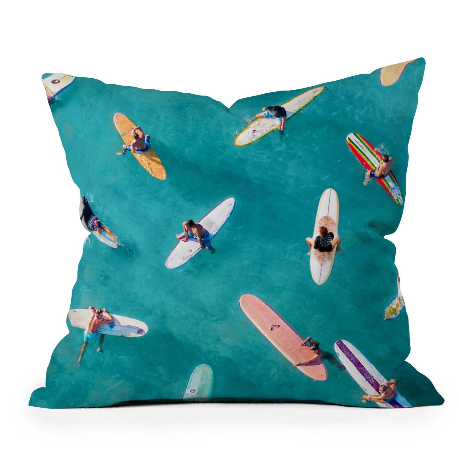 GAL DESIGN SURFERS TRAFFIC JAM THROW PILLOW