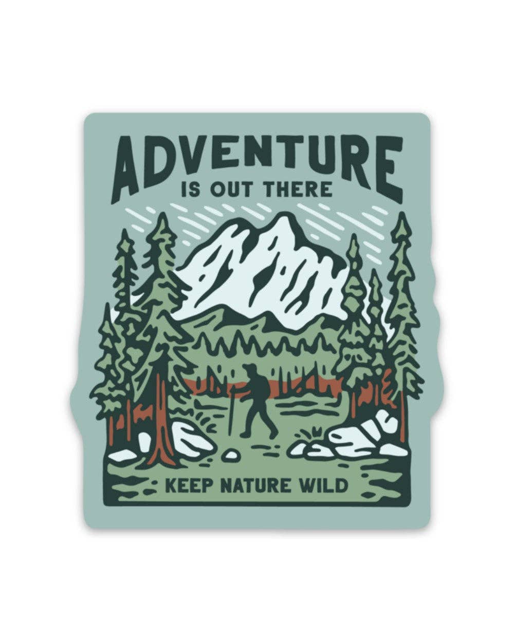ADVENTURE OUT THERE HIKER STICKER