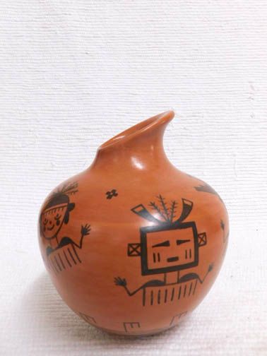 HOPI TRADITIONAL POT WITH KATSINAM