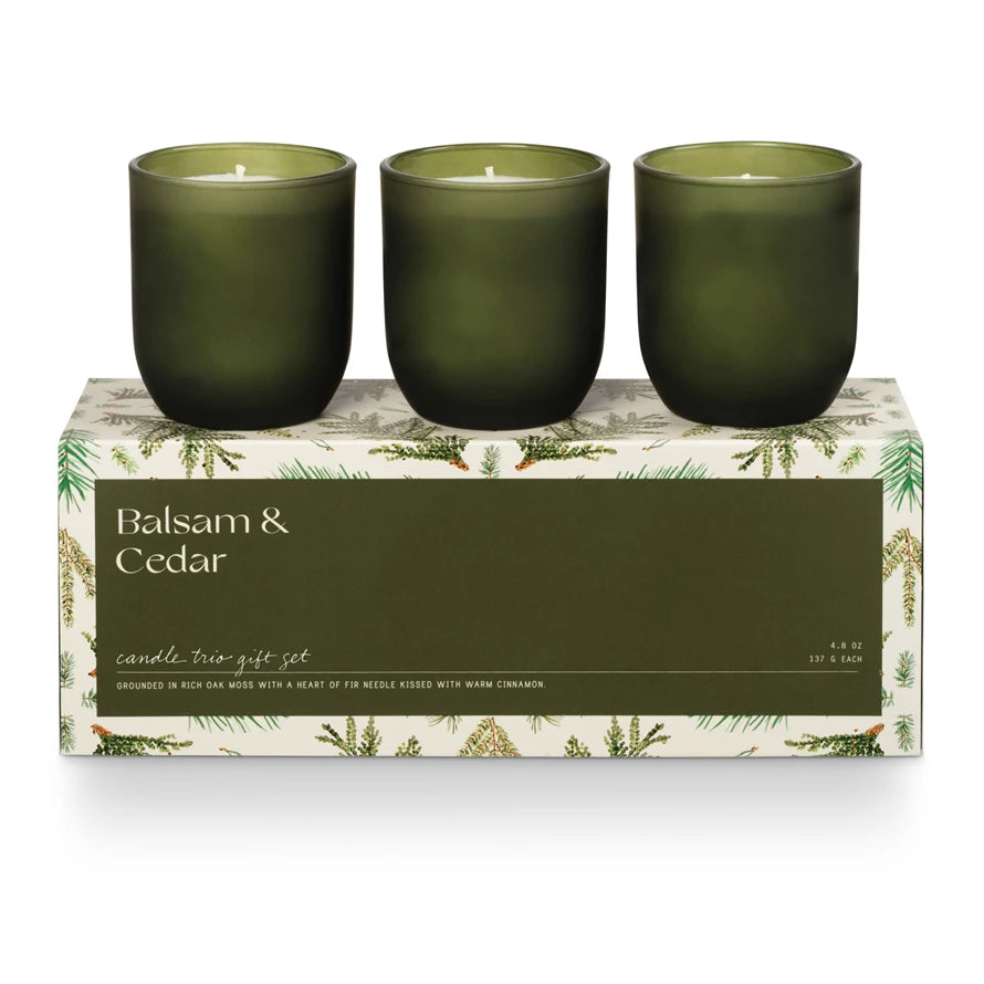 BALSAM AND CEDAR CANDLE TRIO GIFT SET