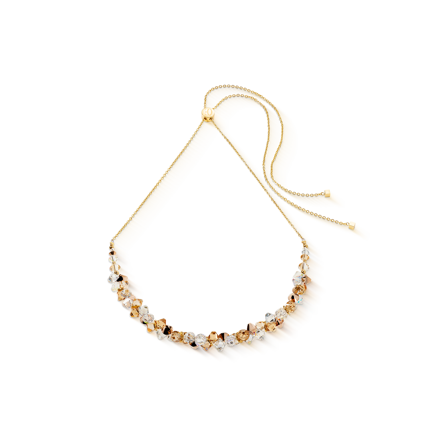 DANCING CRYSTALS NECKLACE - GOLD