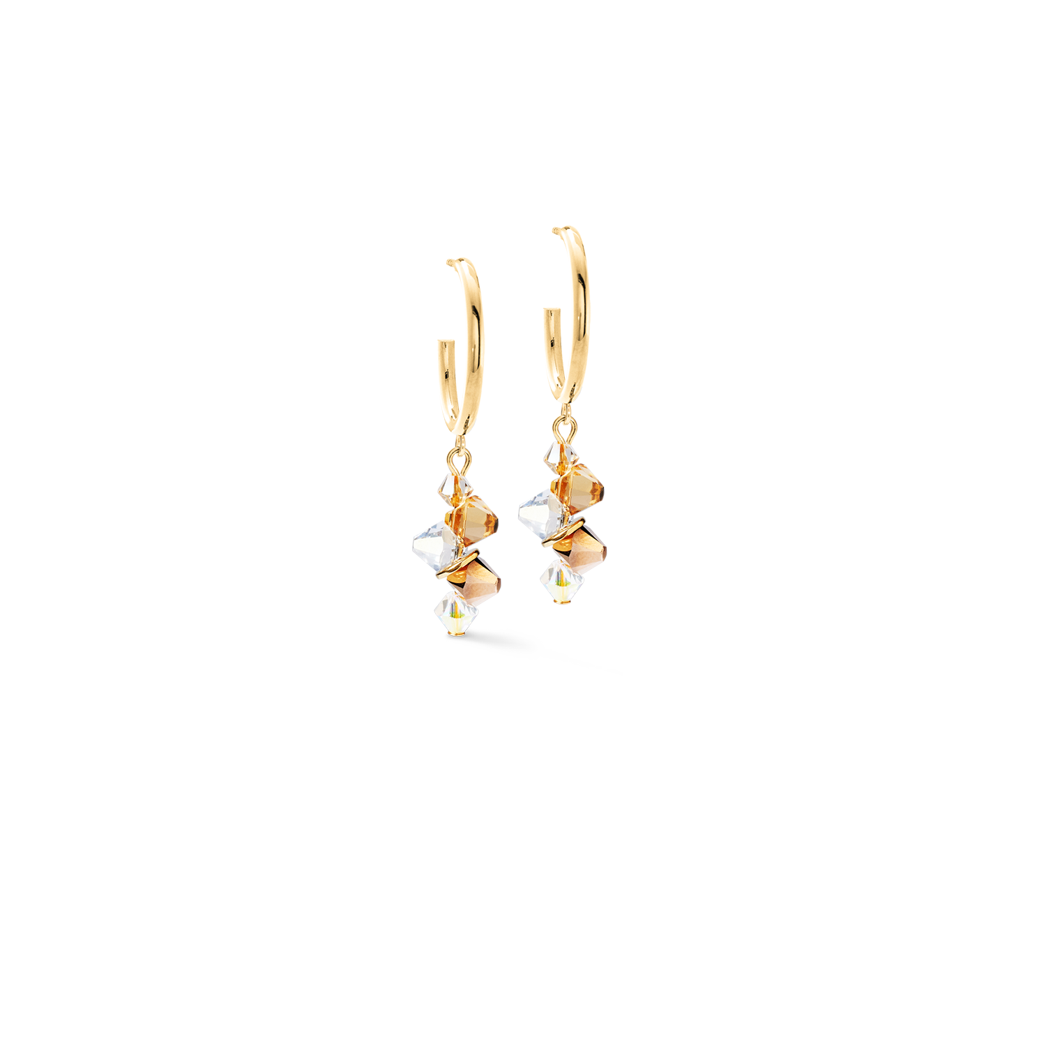 DANCING CRYSTAL EARRINGS - GOLD