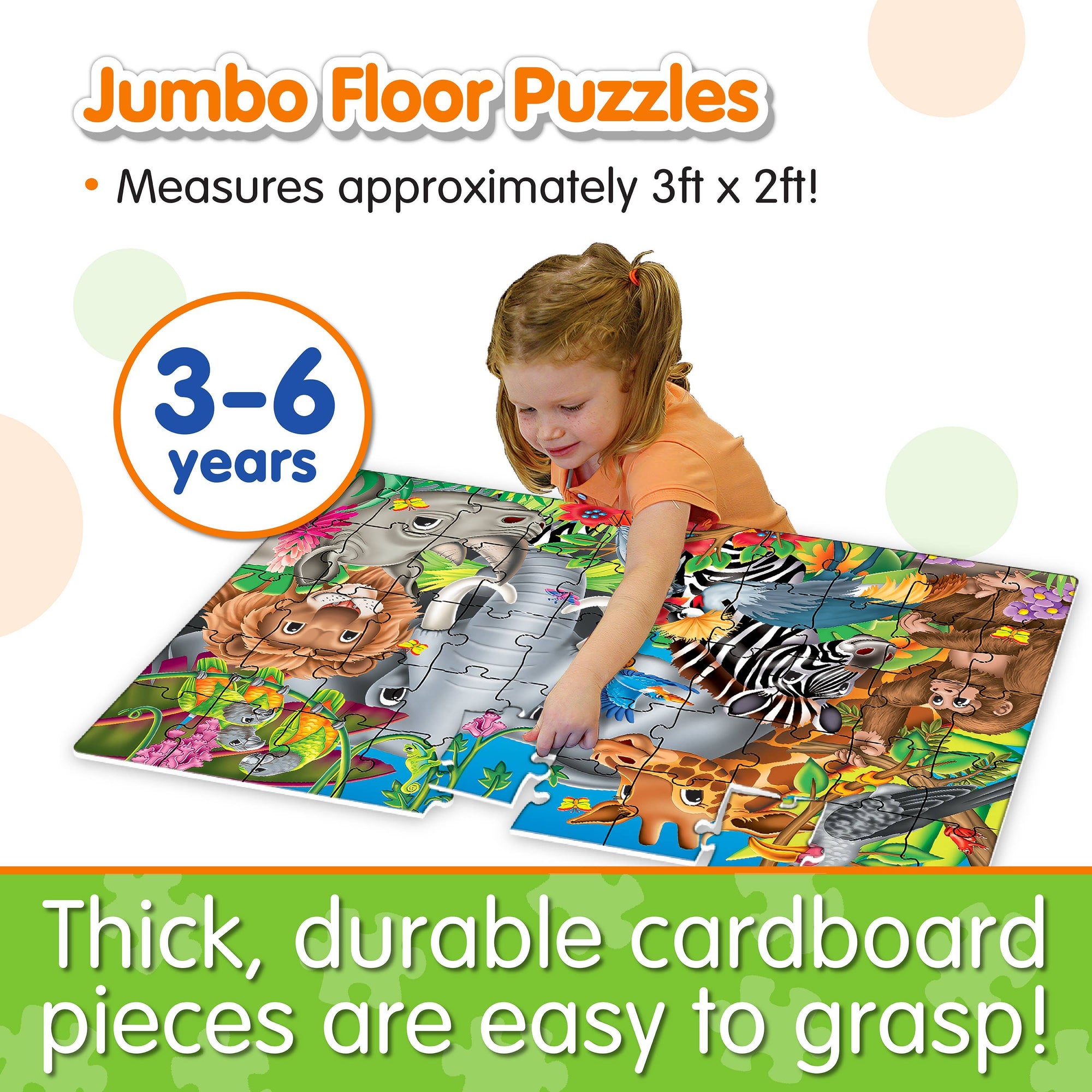 ANIMALS OF THE WORLD JUMBO FLOOR PUZZLE