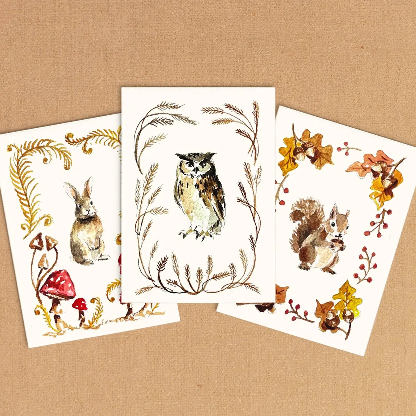 MINI WATERCOLOR KIT: WOODLAND FRIENDS