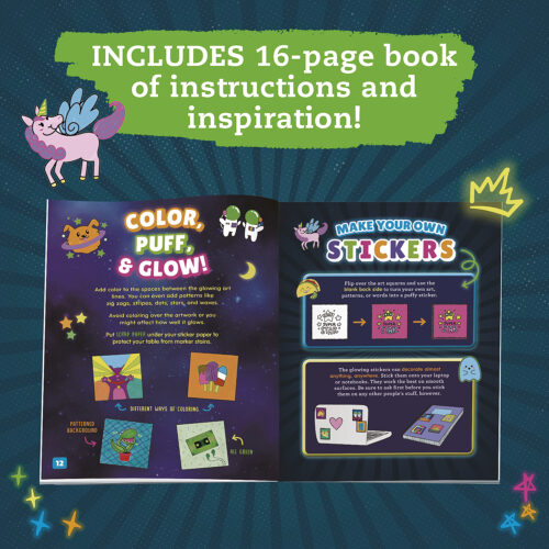 MAKE YOUR OWN GLOW-IN-THE-DARK PUFFY STICKERS