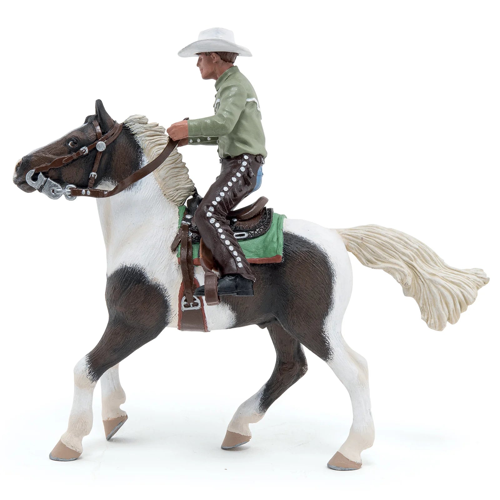 COWBOY AND HIS HORSE FIGURINE