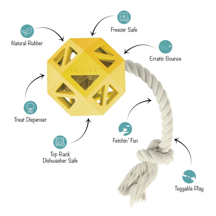 PULL MY WAY RUBBER DOG TOY