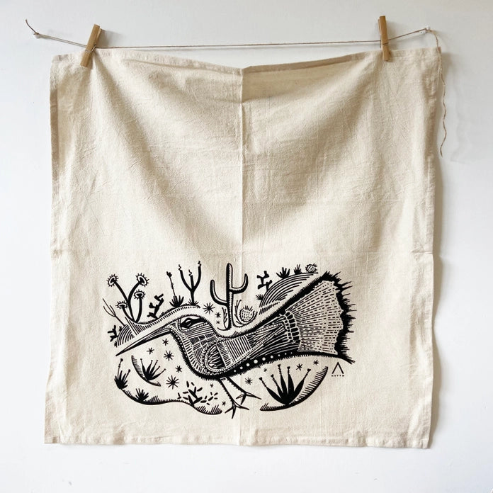 DESERT ROADRUNNER ORGANIC TEA TOWEL