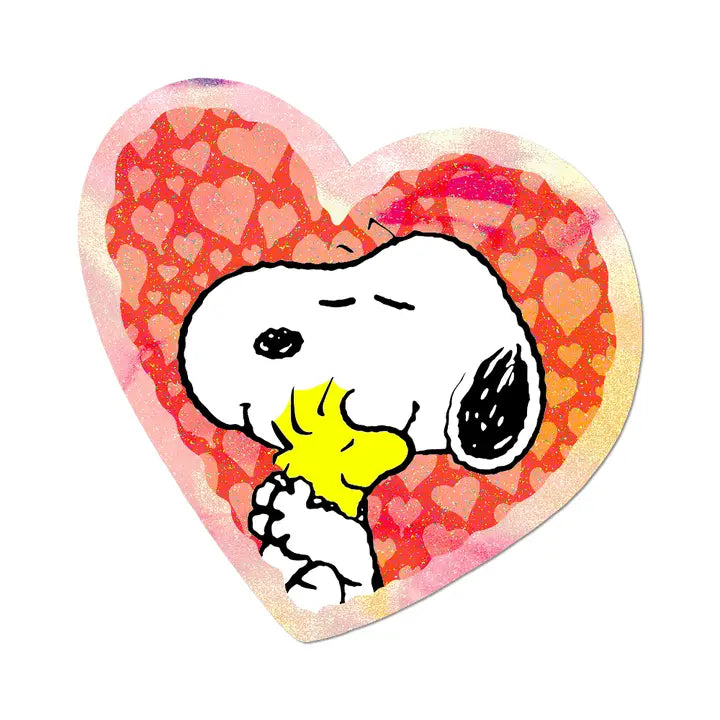 HOLO HEART SNOOPY STICKER
