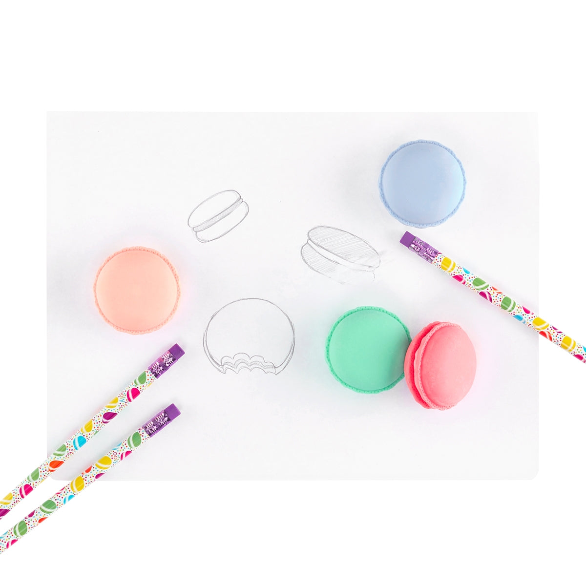 LE MACARON PATISSERIE: VANILLA SCENTED PUZZLE ERASERS
