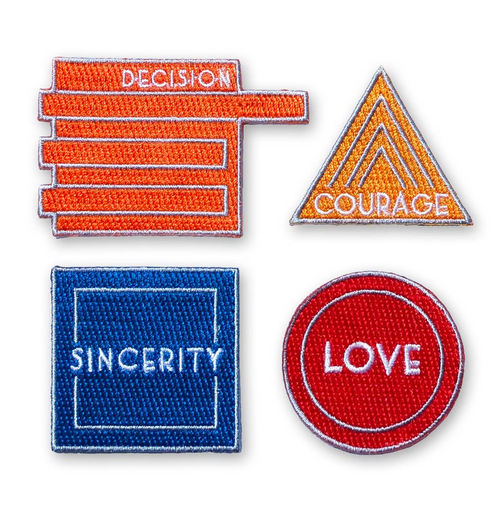 FRANK LLOYD WRIGHT ORGANIC COMMANDMENT SET OF FOUR PATCHES