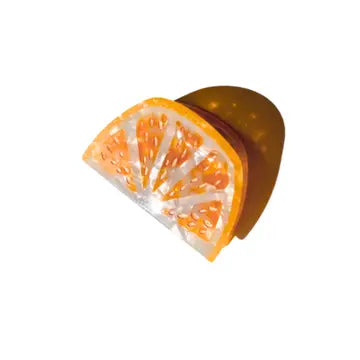 HAND-PAINTED CITRUS SLICE CLAW HAIR CLIP
