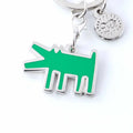 KEITH HARING GREEN BARKING DOG KEYCLIP