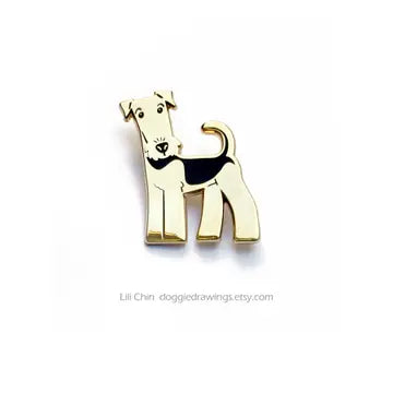 DOG ENAMEL PIN