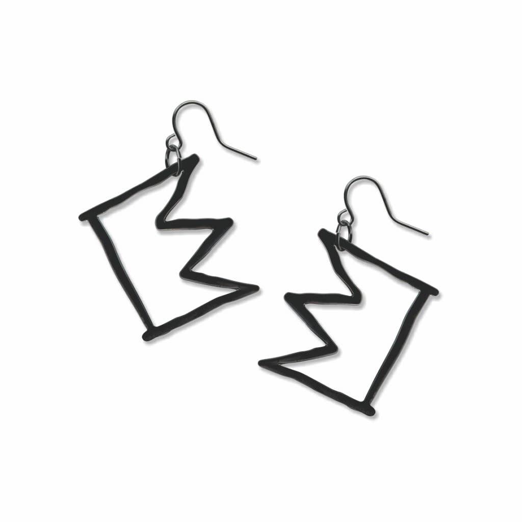 JEAN-MICHEL BASQUIAT CROWN EARRINGS