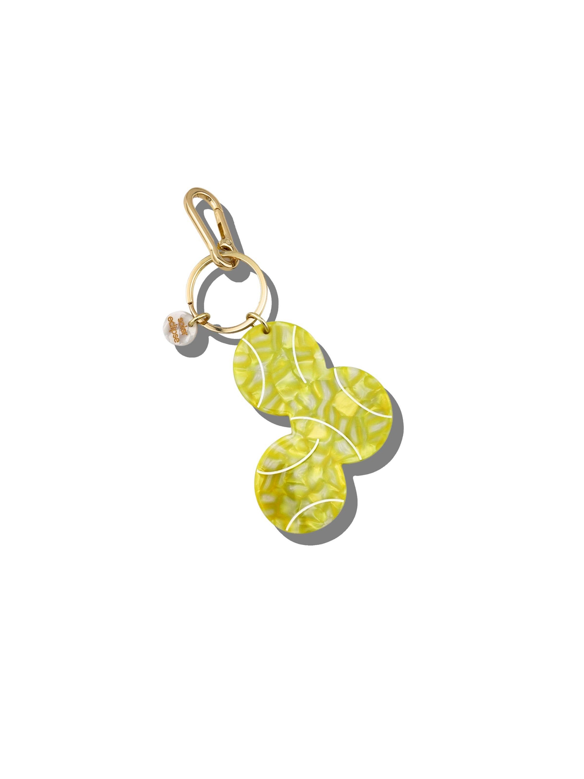 HAND-PAINTED TENNIS BALL BAG CHARM + KEYCHAIN