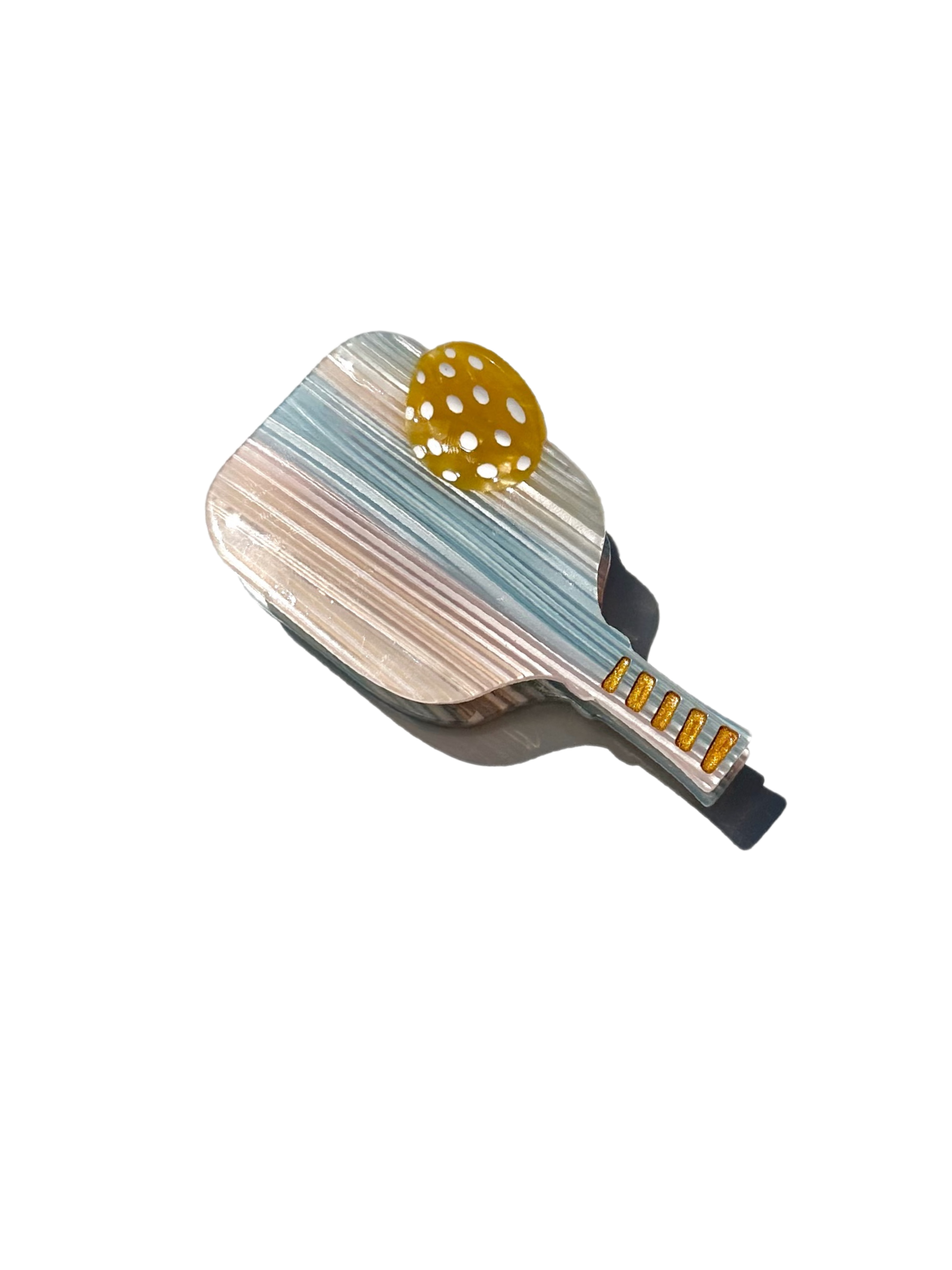 HAND-PAINTED PICKLEBALL PADDLE CLAW HAIR CLIP