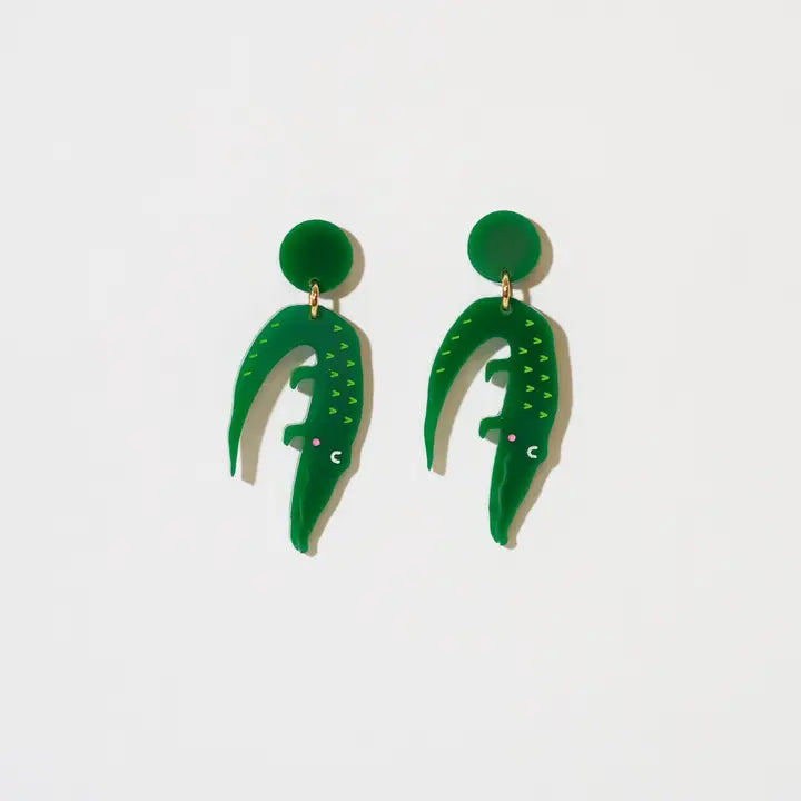 ALLIGATOR EARRINGS- DANGLES