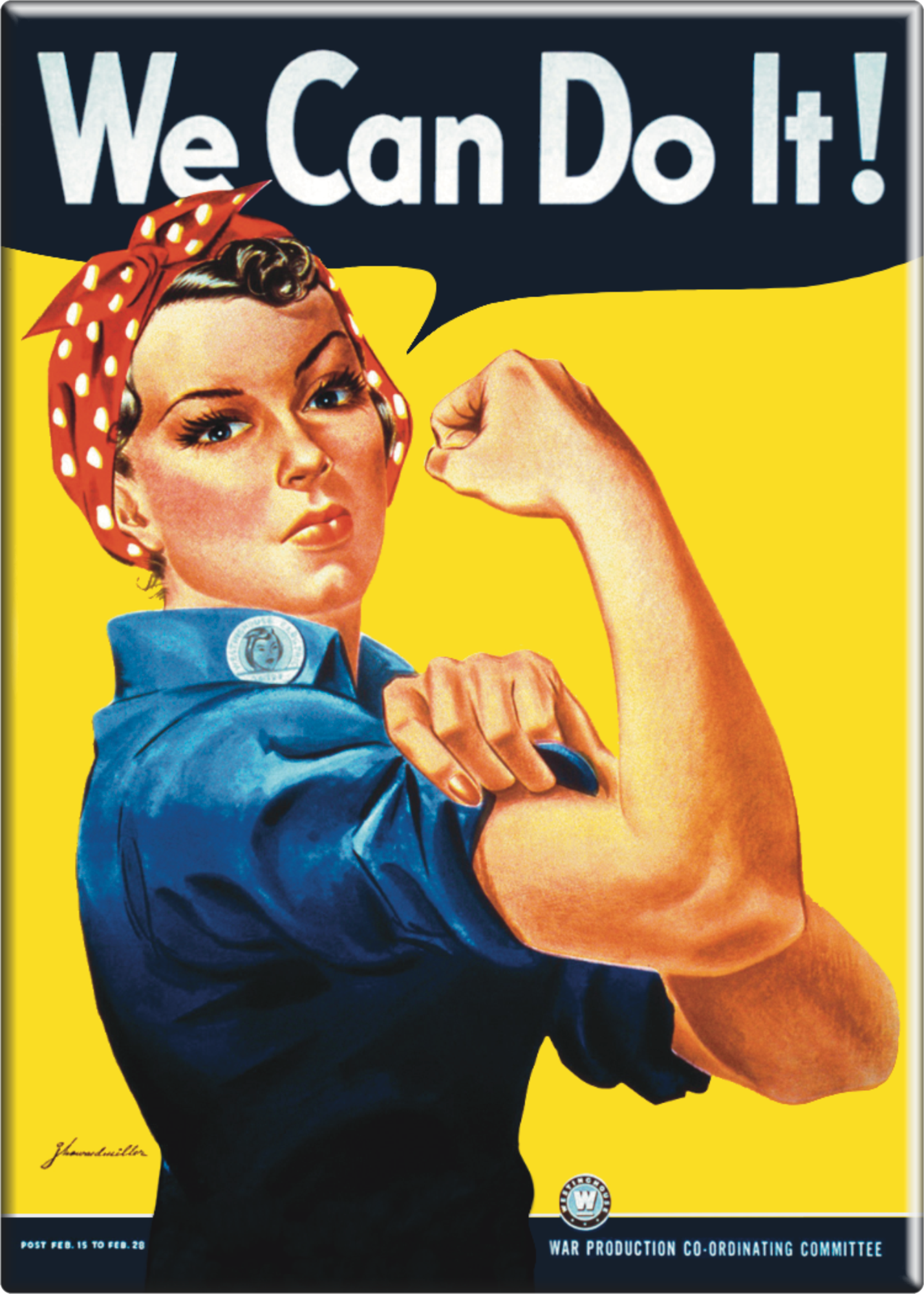 ROSIE THE RIVETER RECTANGULAR MAGNET