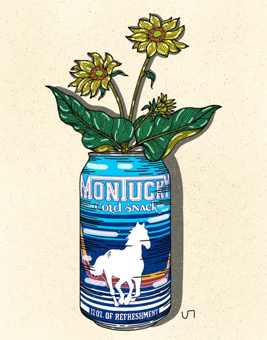 MONTUCKY BEER CAN PRINT