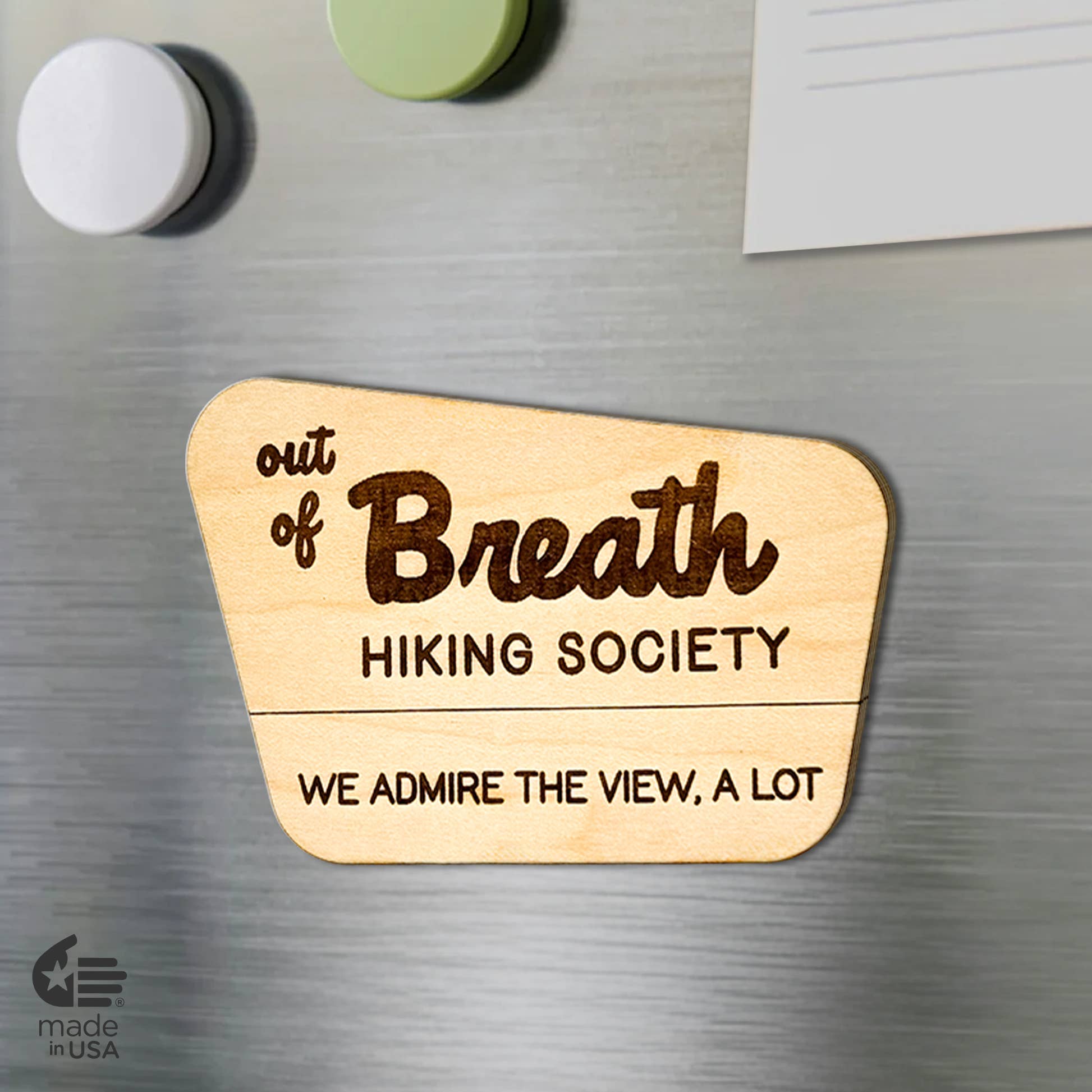 OUT OF BREATH HIKING SOCIETY MAGNET