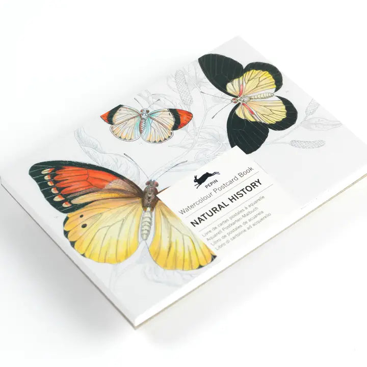 NATURAL HISTORY WATERCOLOR POSTCARD BOOK