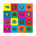 KEITH HARING ICONS STICKER SHEET