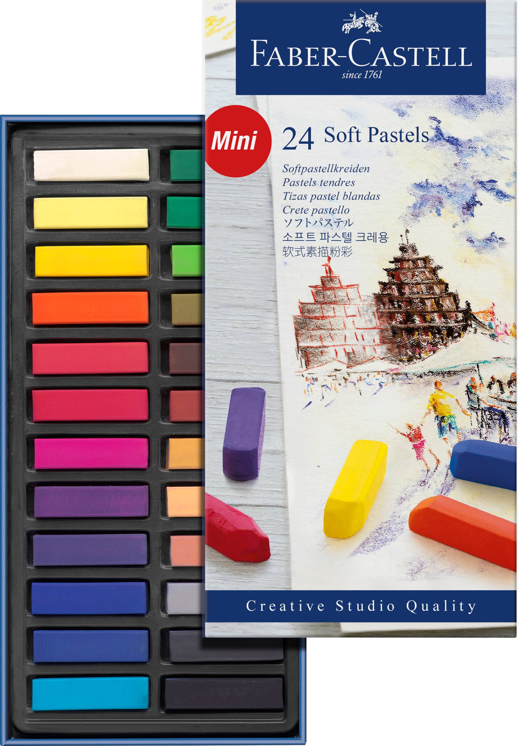 SOFT PASTEL HALF LENGTH STICKS (BOX OF 24)