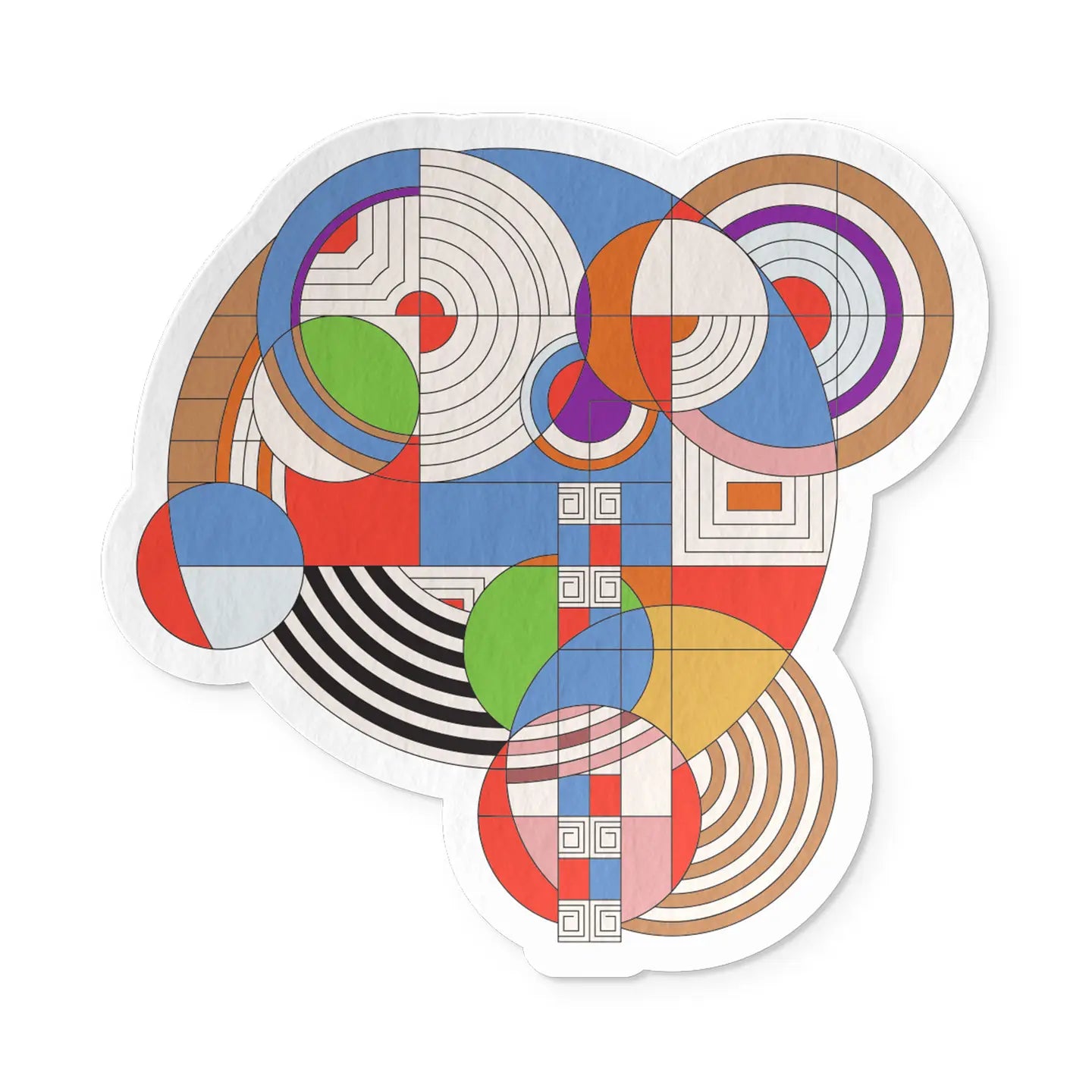 FRANK LLOYD WRIGHT HOFFMAN HOUSE RUG STICKER