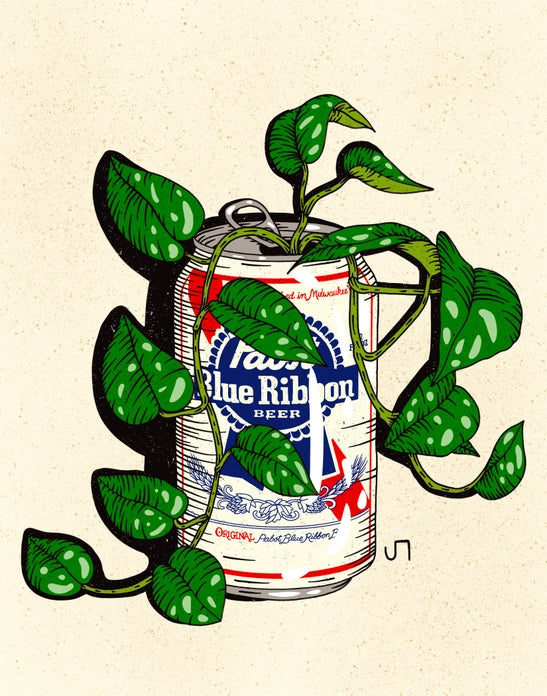 PBR BEER CAN PRINT