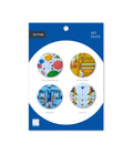 FRANK LLOYD WRIGHT ART GLASS BUTTON SET OF 4