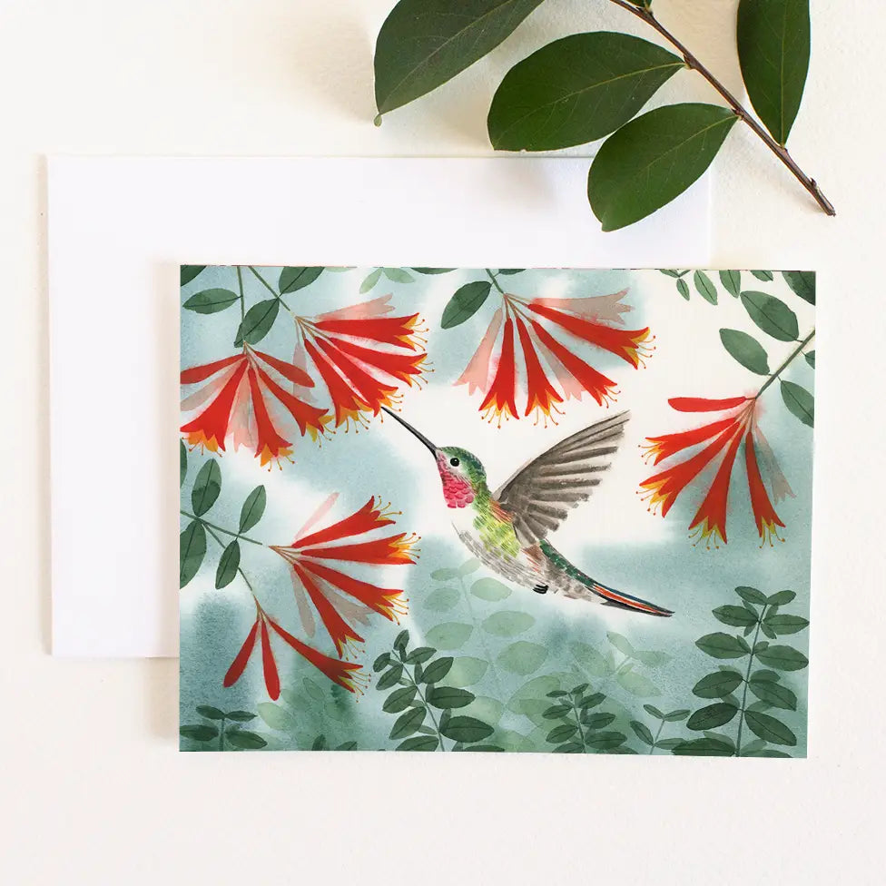 HUMMINGBIRD GREETING CARD