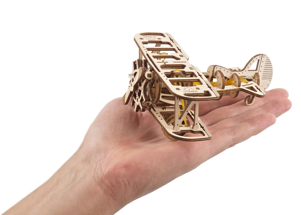 MINI BIPLANE WOODEN 3D PUZZLE