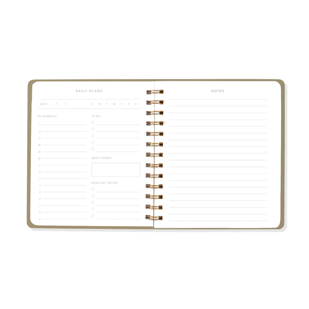 BLACK NON DATE DAY PLANNER