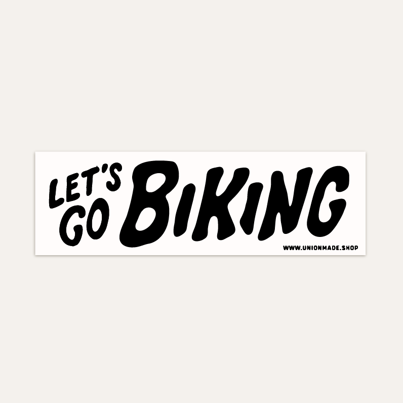 LET'S GO BIKING BUMPER STICKER
