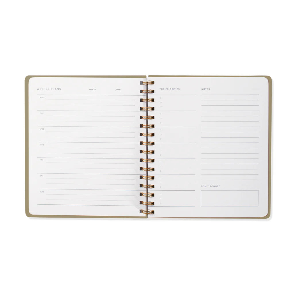 STANDARD COGNAC NON DATE WEEKLY PLANNER