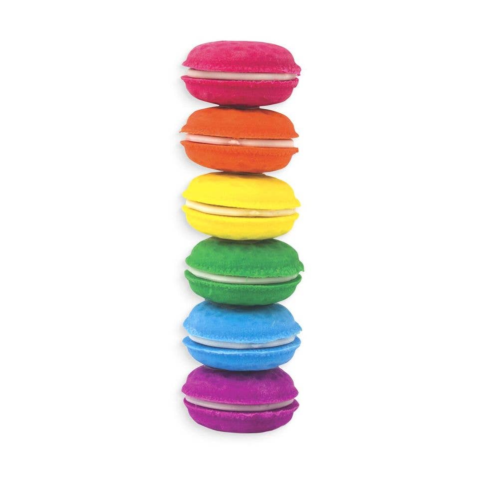 MACARONS: VANILLA SCENTED PUZZLE ERASERS (SET OF 6)