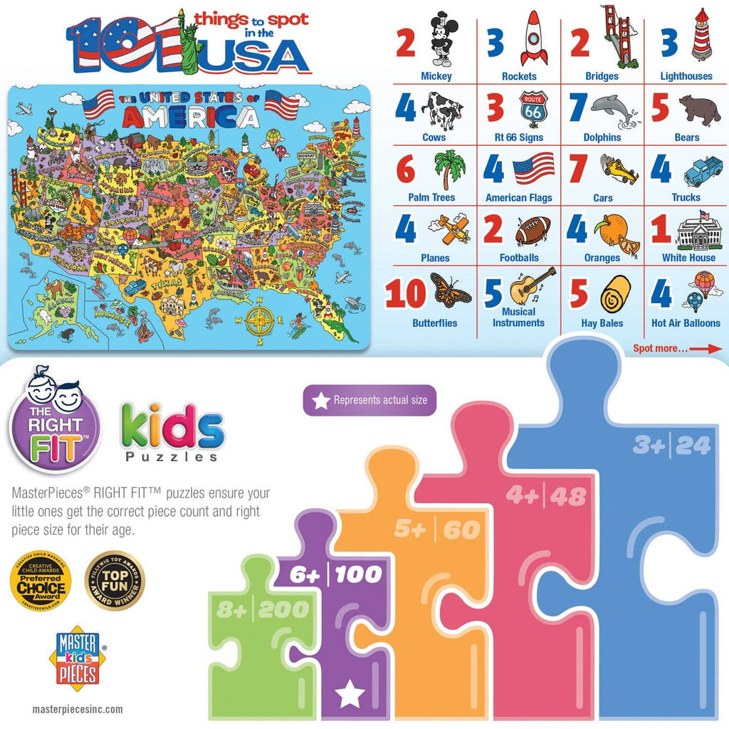 101 THINGS TO SPOT IN THE US PUZZLE (101 PIECES)