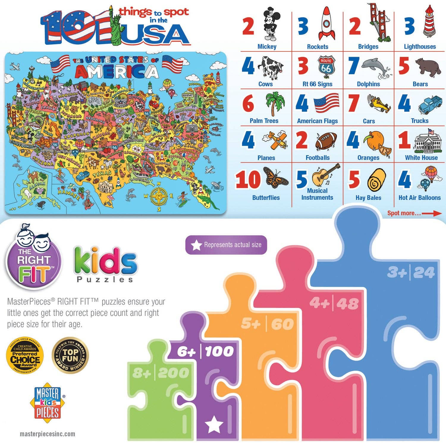101 THINGS TO SPOT IN THE US PUZZLE (101 PIECES)