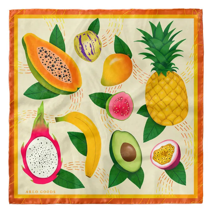 TROPICAL FRUIT COTTON BANDANA
