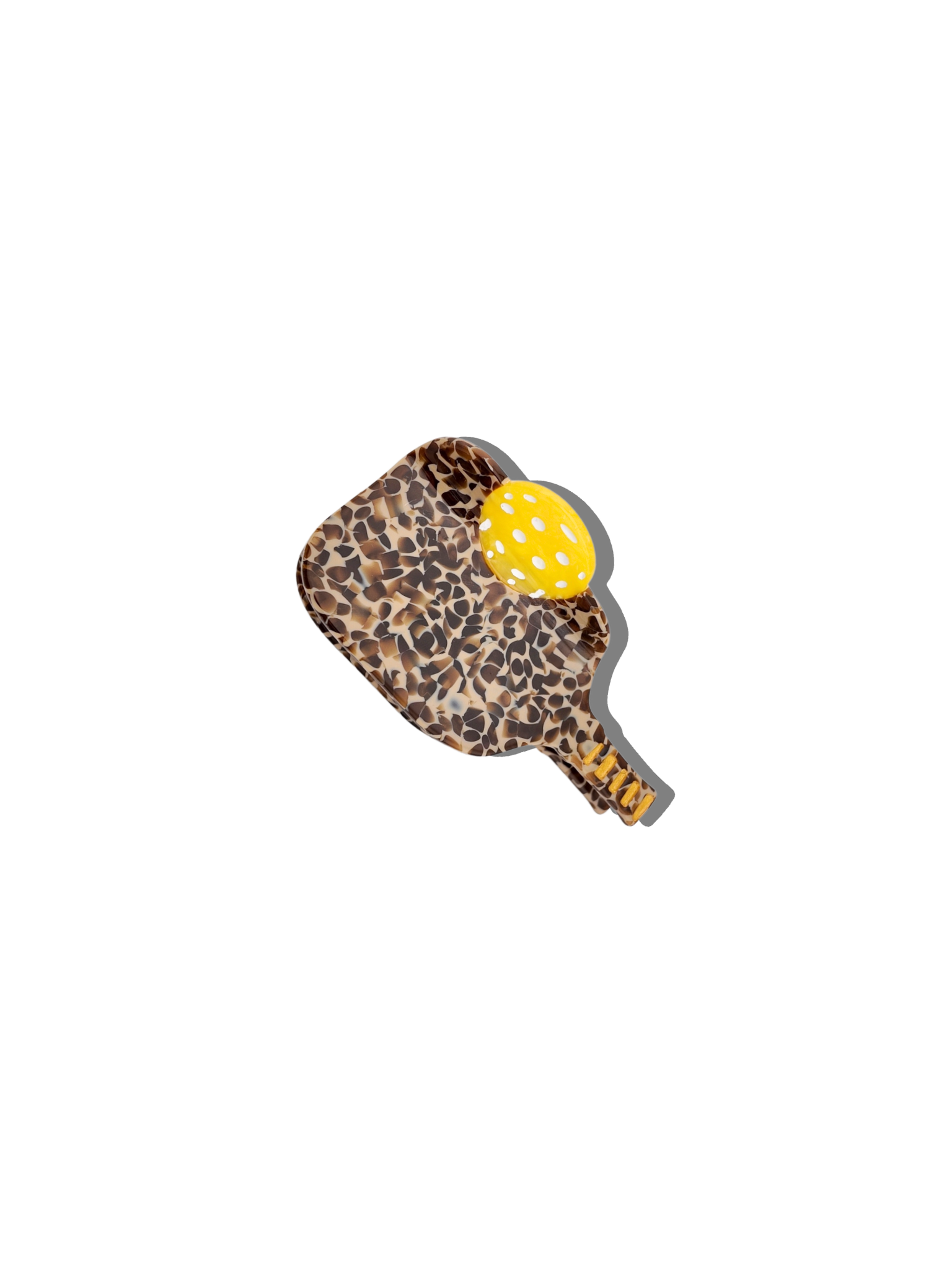HAND-PAINTED PICKLEBALL PADDLE CLAW HAIR CLIP
