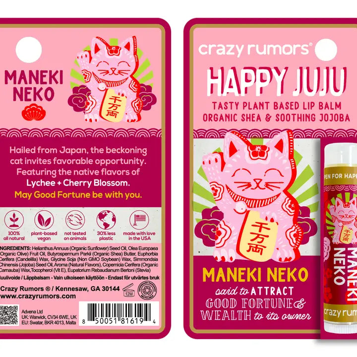 HAPPY JUJU- MANEKI NEKO LIP BALM