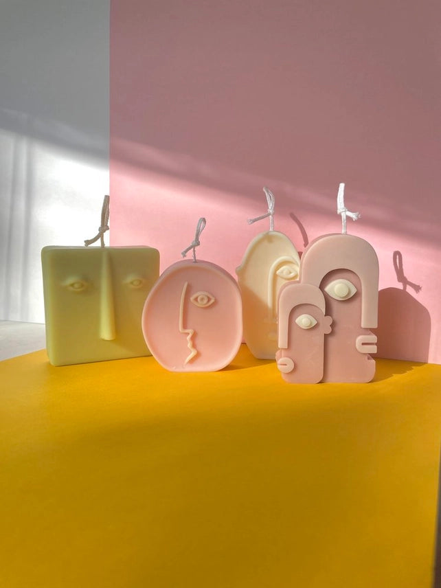 ABSTRACT FACE CANDLE