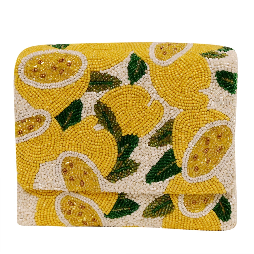 LEMON BEADED BAG