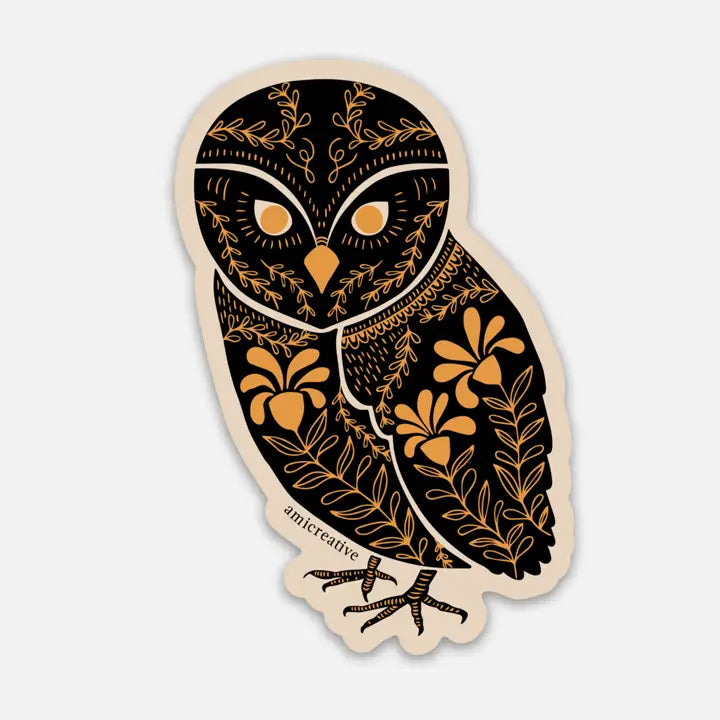 OWL DARK OMENS VINYL STICKER