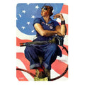 ROSIE THE RIVETER WOOD MAGNET