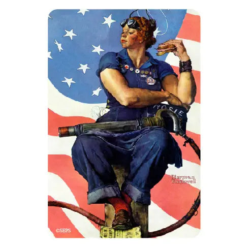 ROSIE THE RIVETER WOOD MAGNET
