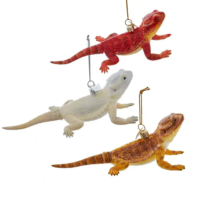 GLASS BEARDED DRAGON ORNAMENT