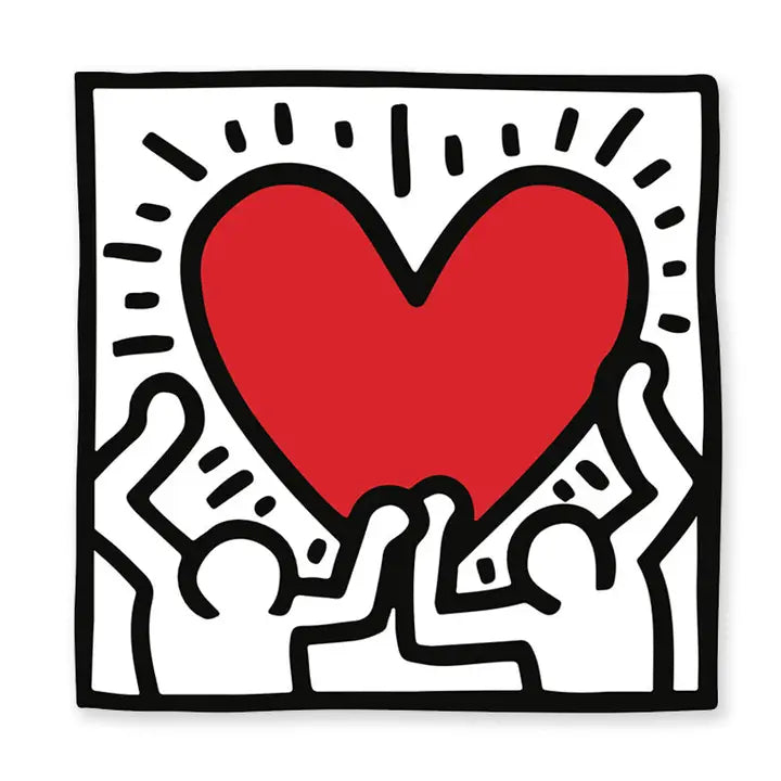KEITH HARING HOLDING HEART PATCH