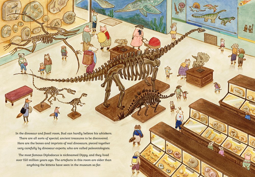 CAT FAMILY AT THE MUSEUM